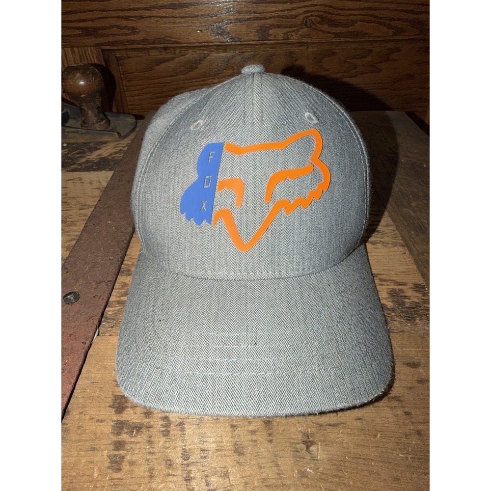 Fox Racing Hat Cap Snapback Grey Heather‎ Gray One Size 110 Flex Fit Adjustable
